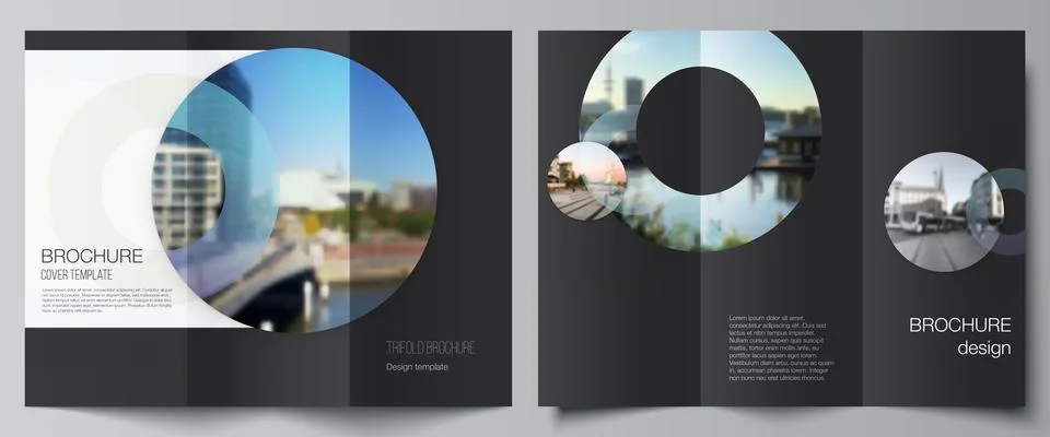 Vector layouts of covers design templates for trifold brochure, flyer layout Stock Illustration