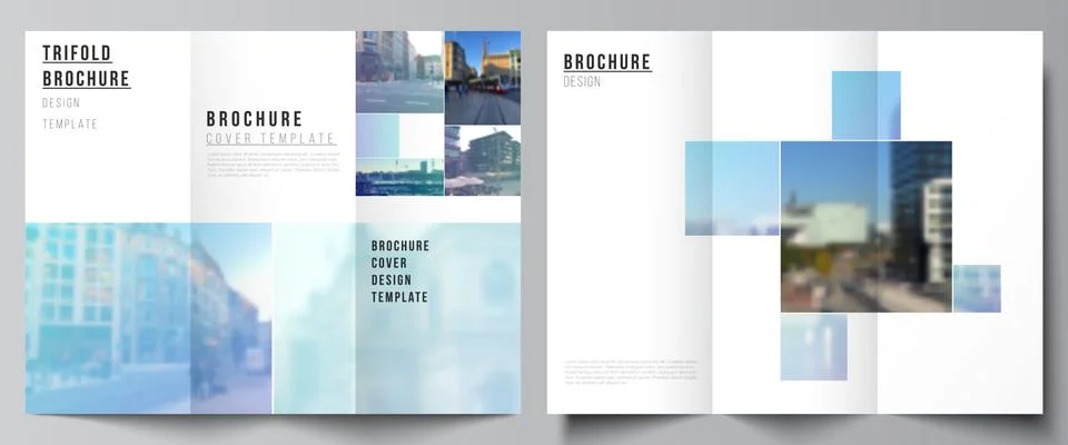 Vector layouts of covers design templates for trifold brochure, flyer layout Stock Illustration