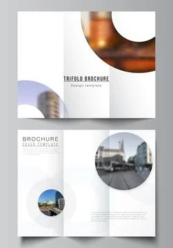 Vector layouts of covers design templates for trifold brochure, flyer layout Stock Illustration