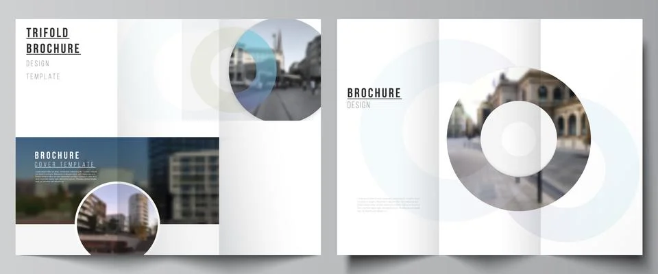 Vector layouts of covers design templates for trifold brochure, flyer layout Stock Illustration