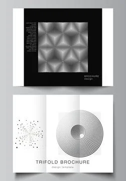 Vector layouts of covers templates for trifold brochure, flyer layout, book Stock Illustration