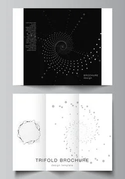 Vector layouts of covers templates for trifold brochure, flyer layout, book Stock Illustration