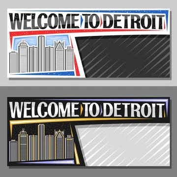 Vector layouts for Detroit Stock Illustration