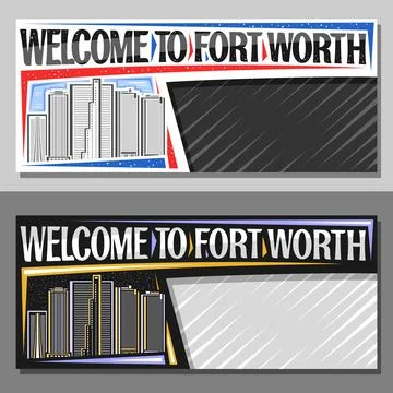 Vector layouts for Fort Worth Stock Illustration
