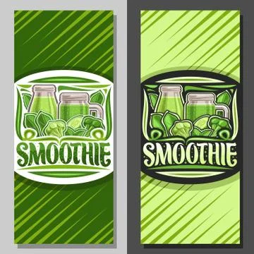Vector layouts for Green Smoothie Stock Illustration