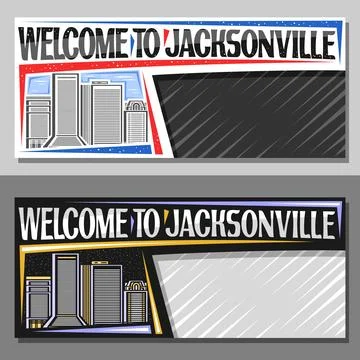 Vector layouts for Jacksonville Illustrazione stock