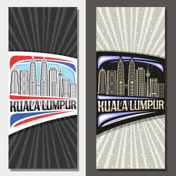 Vector layouts for Kuala Lumpur Stock Illustration