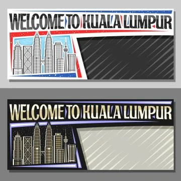 Vector layouts for Kuala Lumpur Stock Illustration