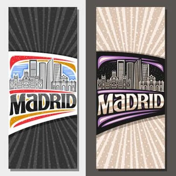 Vector layouts for Madrid Ilustración de archivo