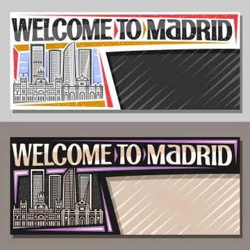 Vector layouts for Madrid Ilustración de archivo