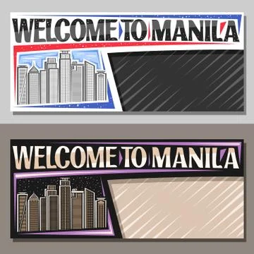 Vector layouts for Manila Ilustración de archivo