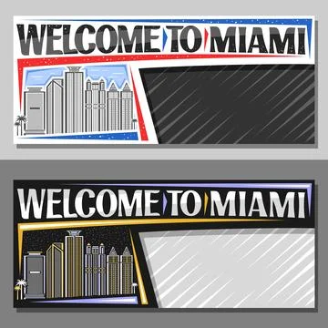 Vector layouts for Miami Stock Illustration