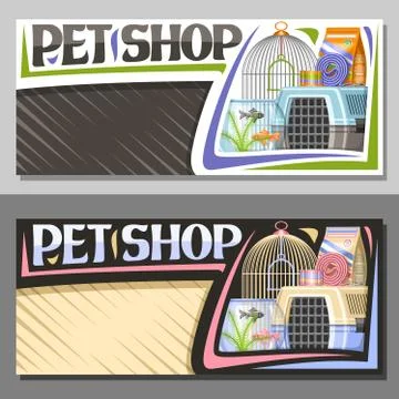 Vector layouts for Pet Shop Stock Illustration