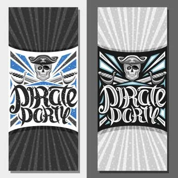Vector layouts for Pirate Party Stock Illustration