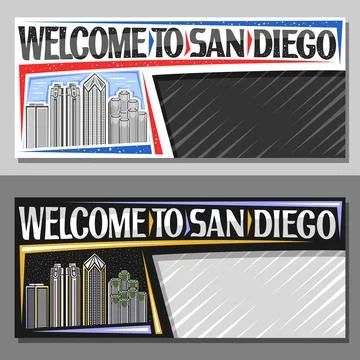 Vector layouts for San Diego Stock Illustration
