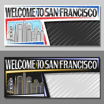 Vector layouts for San Francisco Stock Illustration
