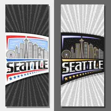 Vector layouts for Seattle Stock Illustration