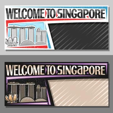 Vector layouts for Singapore Ilustración de archivo
