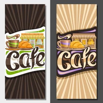Vector layouts for Street Cafe Illustrazione stock