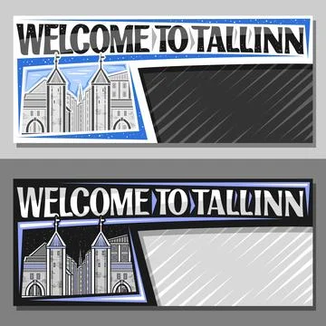 Vector layouts for Tallinn 库存插图