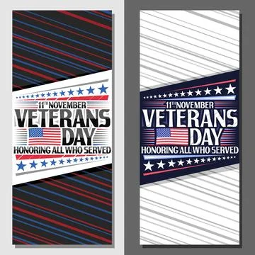 Vector layouts for Veterans Day Stock Illustration