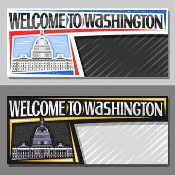 Vector layouts for Washington Stock Illustration