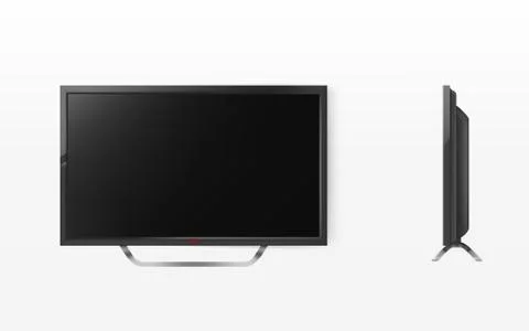 Vector lcd screen mockup, tv, plasma television Stock Illustration