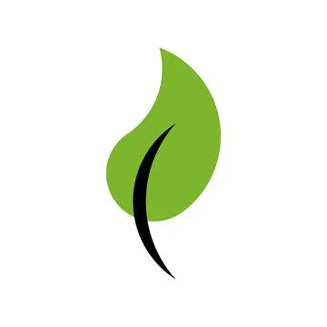 Vector leaf in golden ratio style. Editable illustration Stock Illustration
