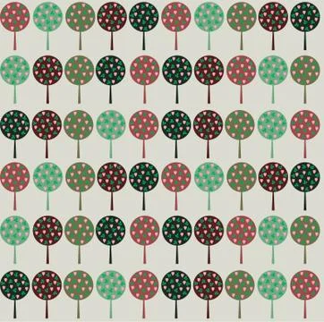 Vector leaf with heart, seamless patter Stock Illustration