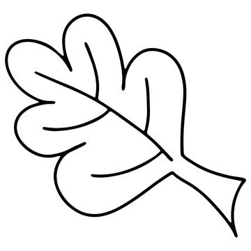 Vector Leaf Illustration Isolated on White Background. Illustrazione stock