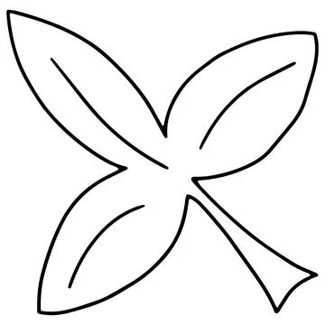 Vector Leaf Illustration Isolated on White Background. Stock Illustration