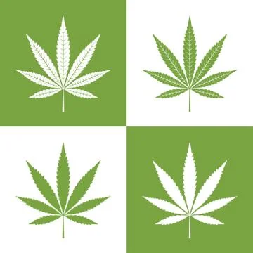 Vector leaf of marijuana Stock Illustration