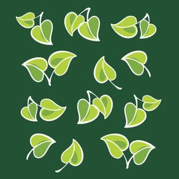 Vector leafs, isolated Stock Illustration