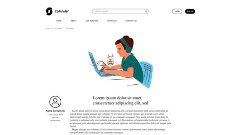 Vector learning boy in shadow of sharp lines style . Editable illustration Stock Illustration