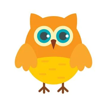 Vector learning owl in flat style Stock Illustration