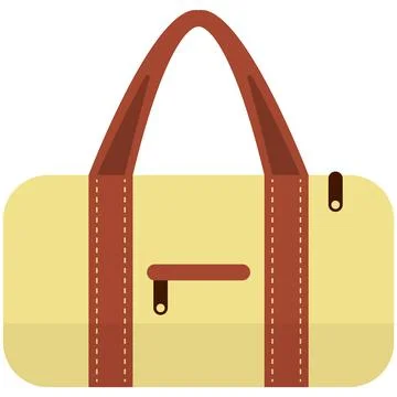 Vector leather handbag isolated on white background Stock Illustration