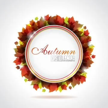 Vector leaves background with copy space. EPS 10 illustration. Stock Illustration