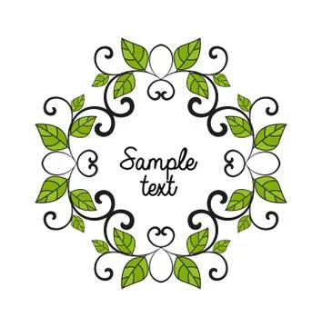 Vector leaves decoration Stock Illustration