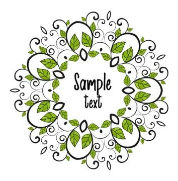 Vector leaves decoration Stock Illustration