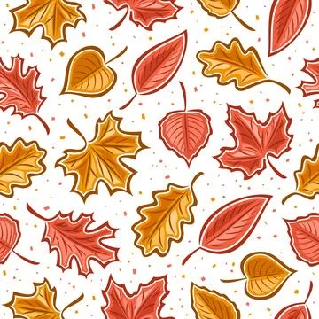 Vector Leaves Seamless Pattern Stock Illustration
