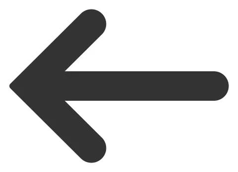 Vector Left Arrow Flat Icon Symbol Stock Illustration