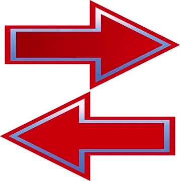 Vector left arrow right Illustrazione stock