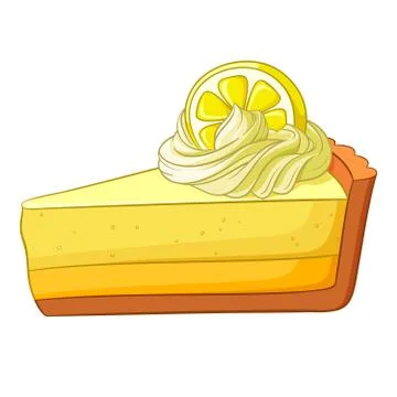 Vector lemon cake Stock Illustration