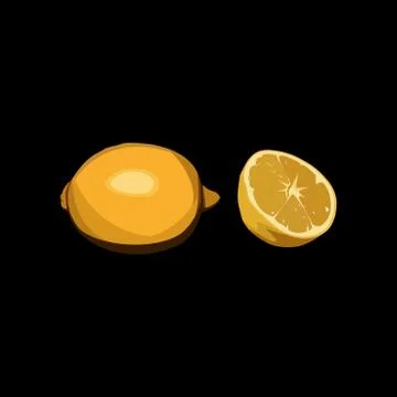 Vector lemon icon. Stock Illustration