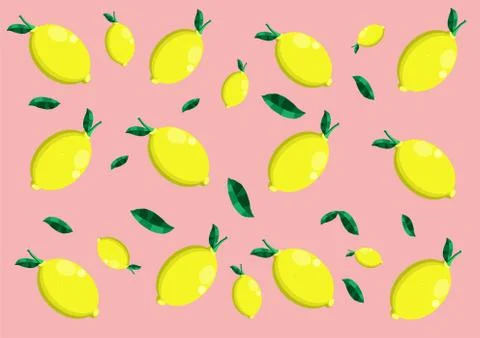 Vector lemon pattern イラスト素材