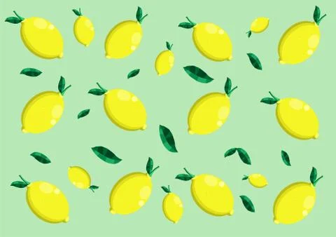 Vector lemon pattern Stock Illustration