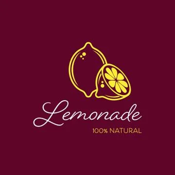 Vector lemonade logo template design with lemons イラスト素材