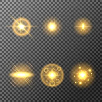 Vector lens flare effect illustration. Stock Illustration