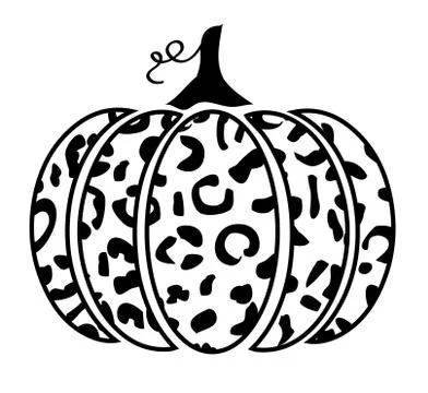 Vector Leopard Pumpkin Stock Illustration