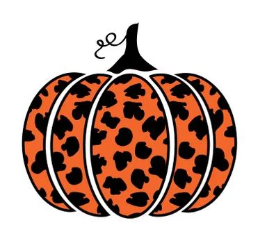 Vector Leopard Pumpkin Stock Illustration